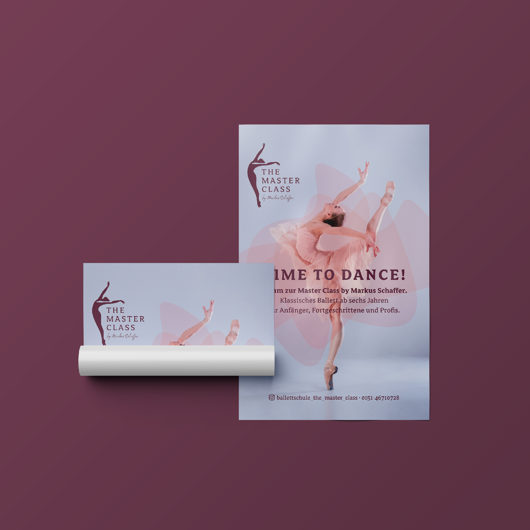 Plakat mit dem Keyvisual: Time to dance und der Balletttänzerin