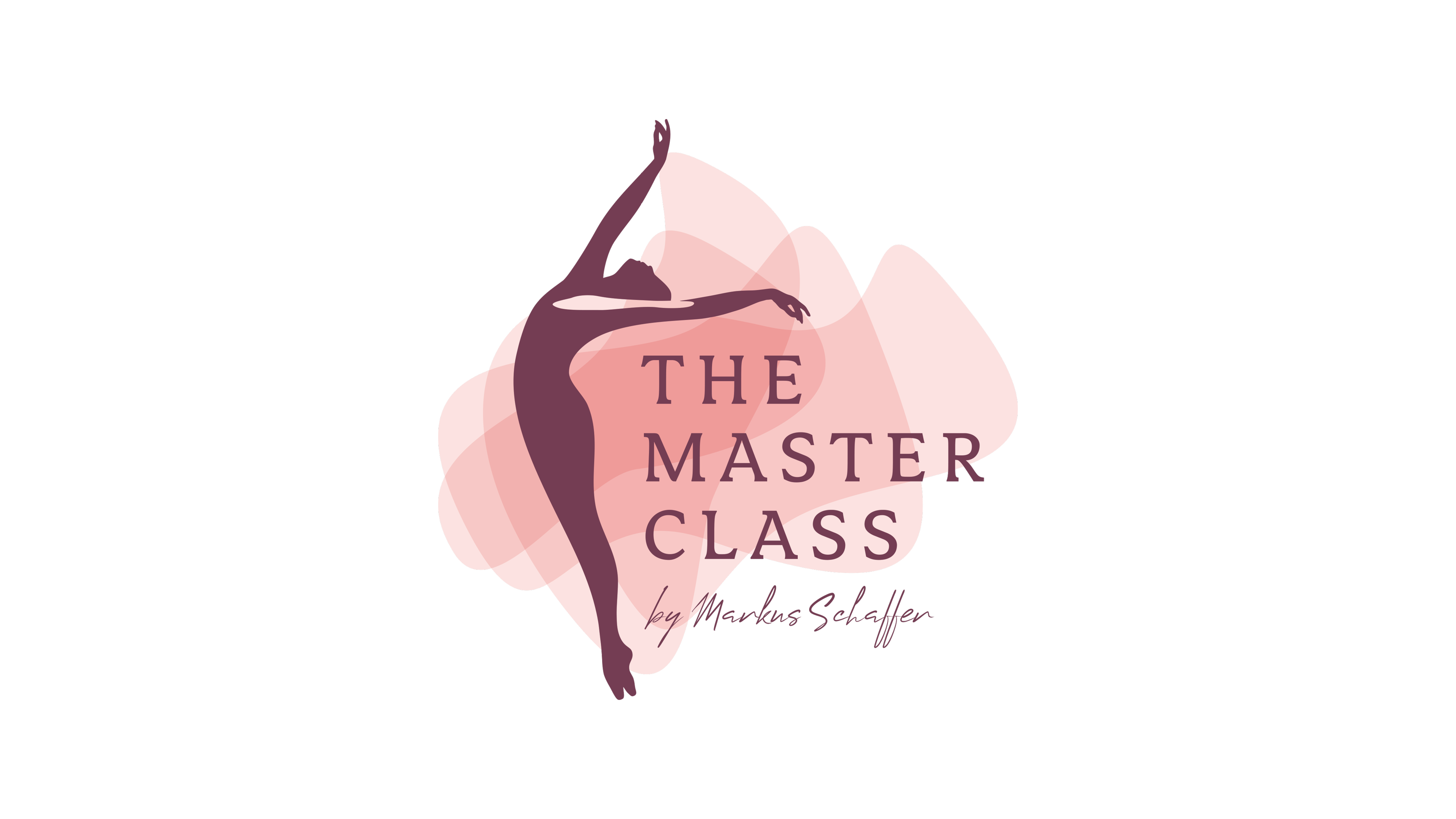 Logo "The Master Class" mit einer Tänzerin und weichen illustriert abstrakten Flügeln