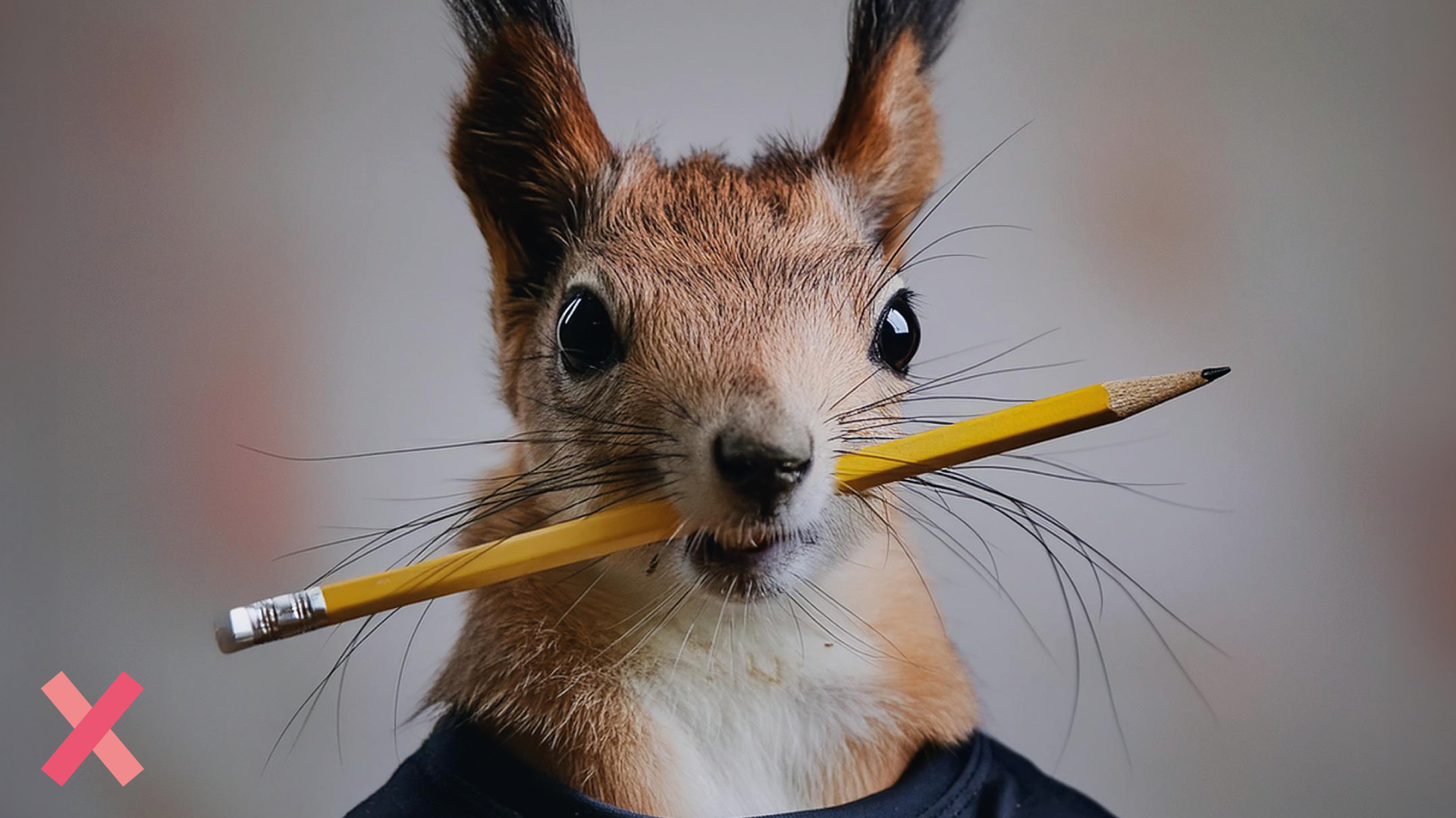 Kreatives PROJEKT X Eichhörnchen mit Bleistift