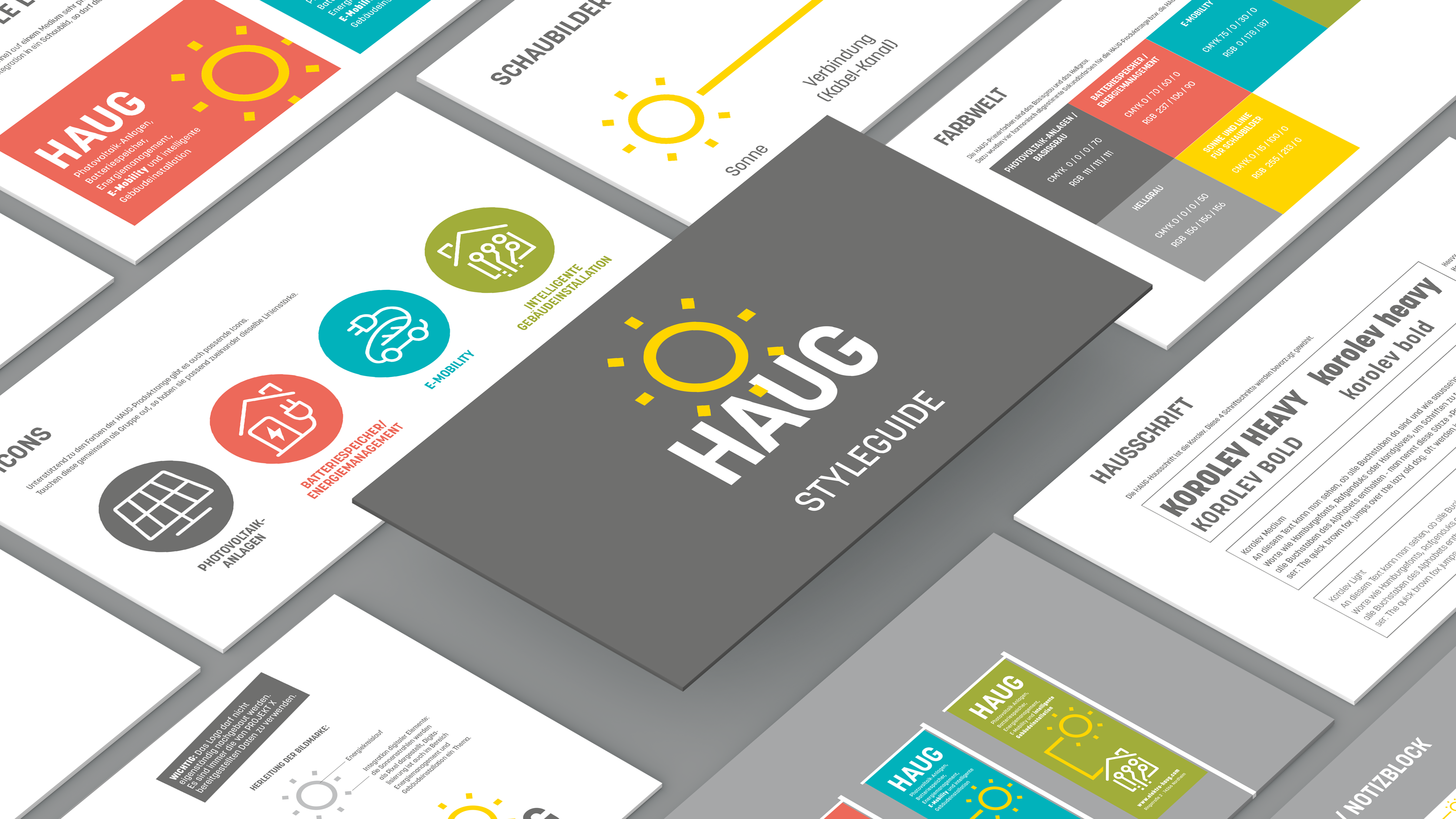 Styleguide des neuen Haug Corporate Designs