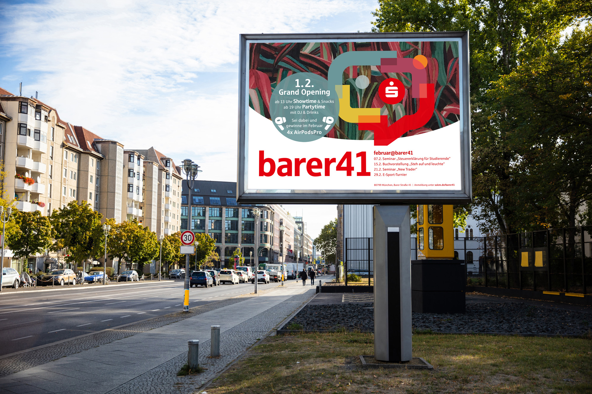 barer41 Großflächenplakat in der Stadt