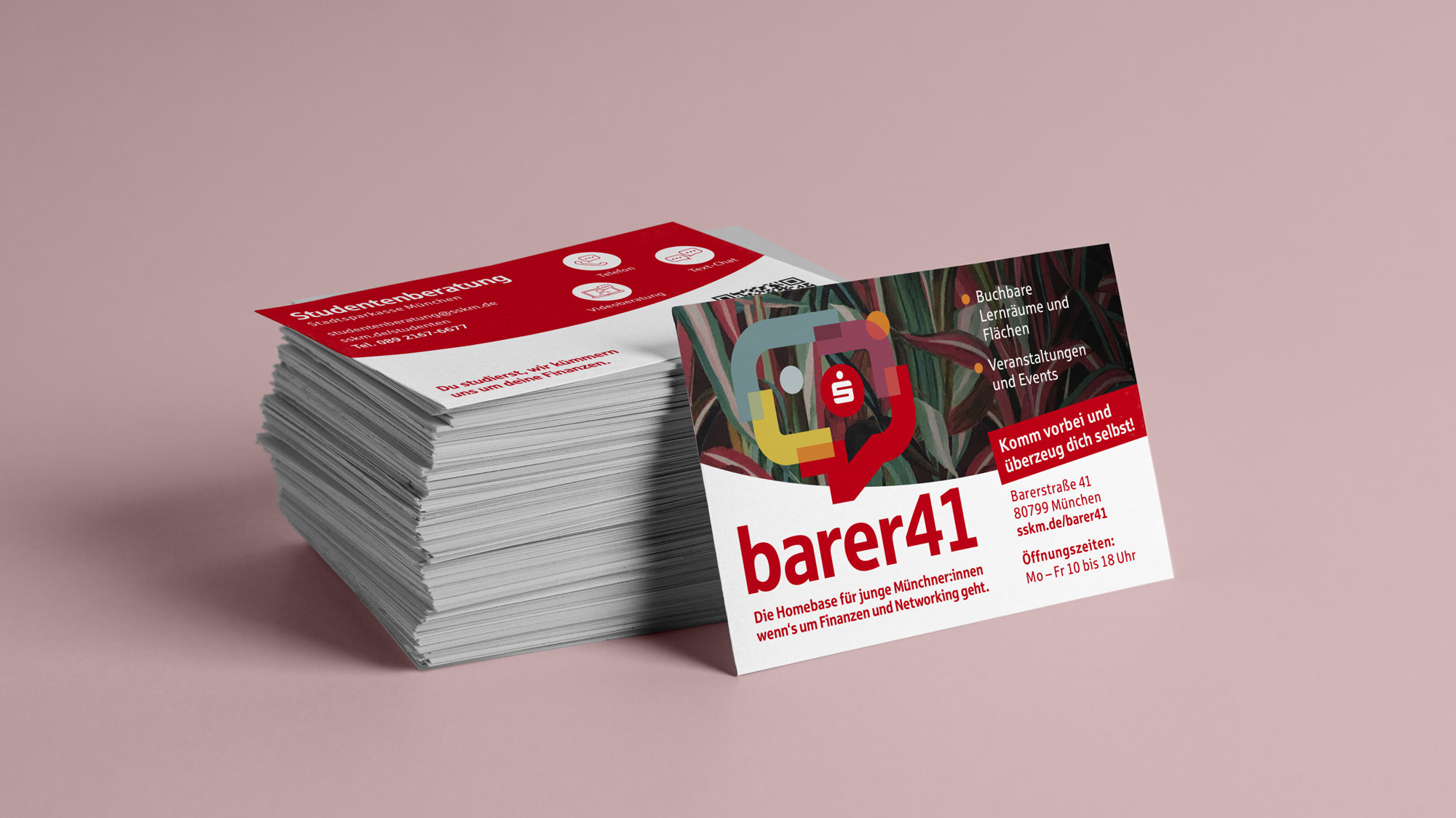 barer41: Visitenkarten mit Keyvisual und Informationen